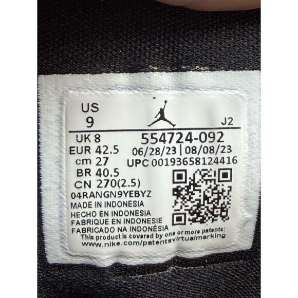 Nike Air Jordan 1 Mid Shoes Mens Size 9 Gray White Basketball Sneaker 554724-092 main image 10
